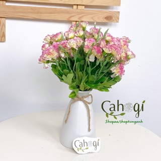 Hoa giả - Chùm Hoa Cẩm Chướng Nghệ Thuật Kèm Nụ