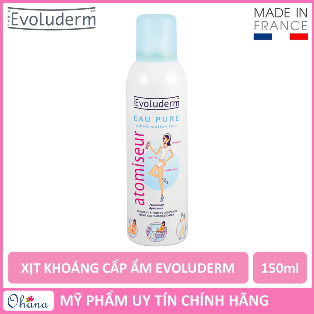 Xịt Khoáng Cấp Ẩm Evoluderm Atomiseur Eau Pure 150ml | BigBuy360 - bigbuy360.vn