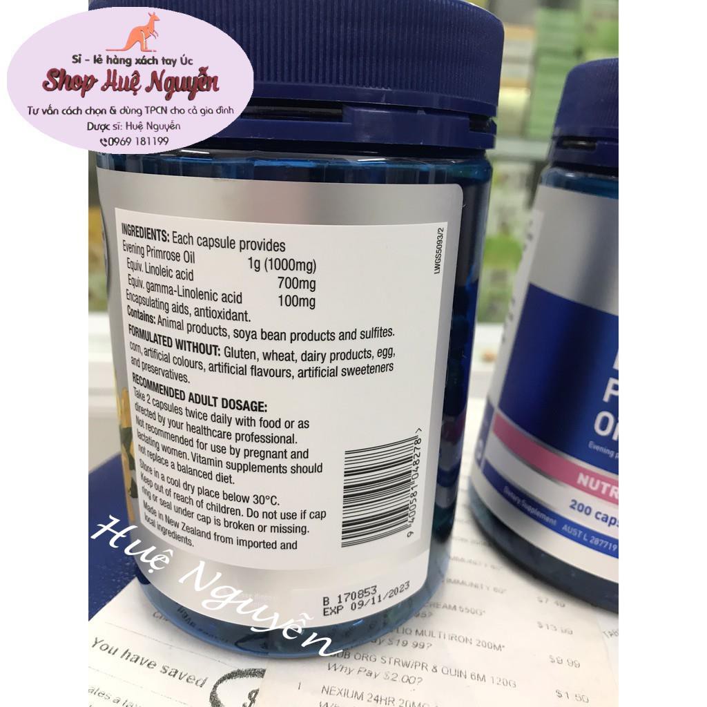 TINH DẦU HOA ANH THẢO WANGER – EVENING PRIMROSE OIL 1000MG, hộp 200 viên CHUẨN ÚC | BigBuy360 - bigbuy360.vn