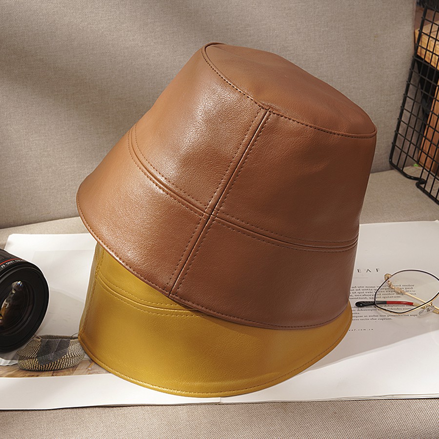 Mũ bucket Hàn Quốc da cá tính