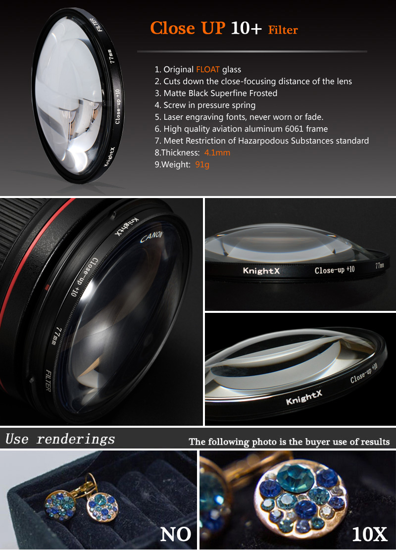 Bộ Ống Kính Macro 10 Macro 52mm Cho Điện Thoại