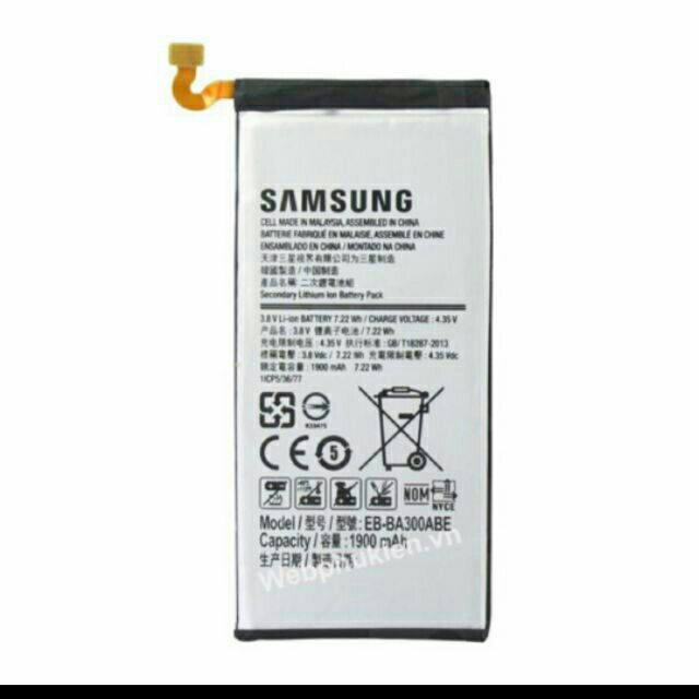 Pin xịn Samsung Galaxy A3 2015 (A300) dung lượng 1900mAh xịn có bảo hành