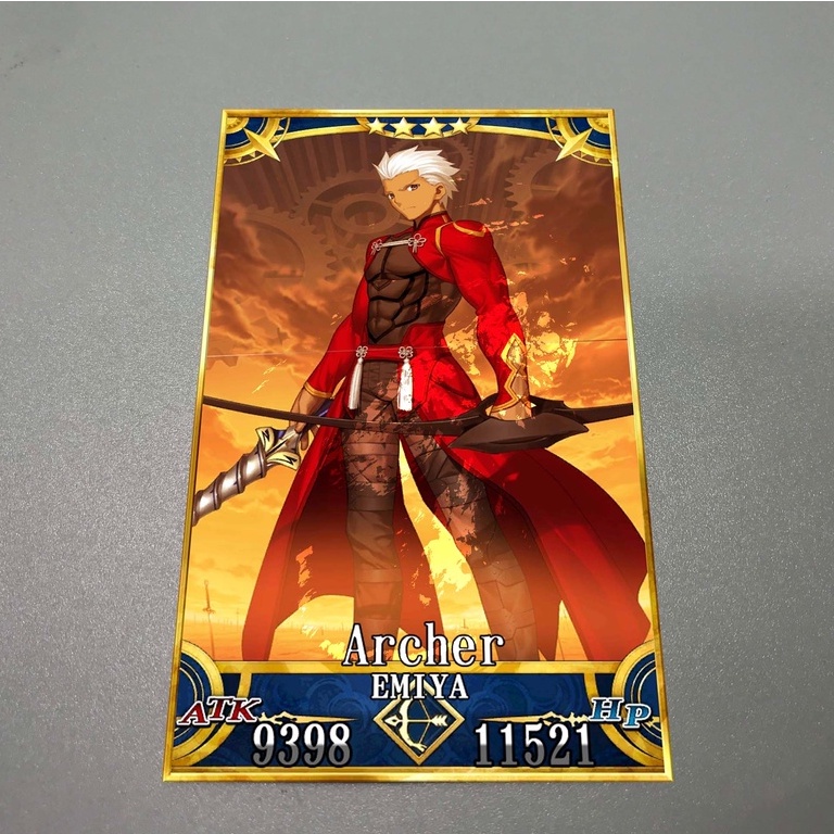 Thẻ bài custom card bánh xốp anime Fate/Grand Order FGO để sưu tầm tự chọn EMIYA