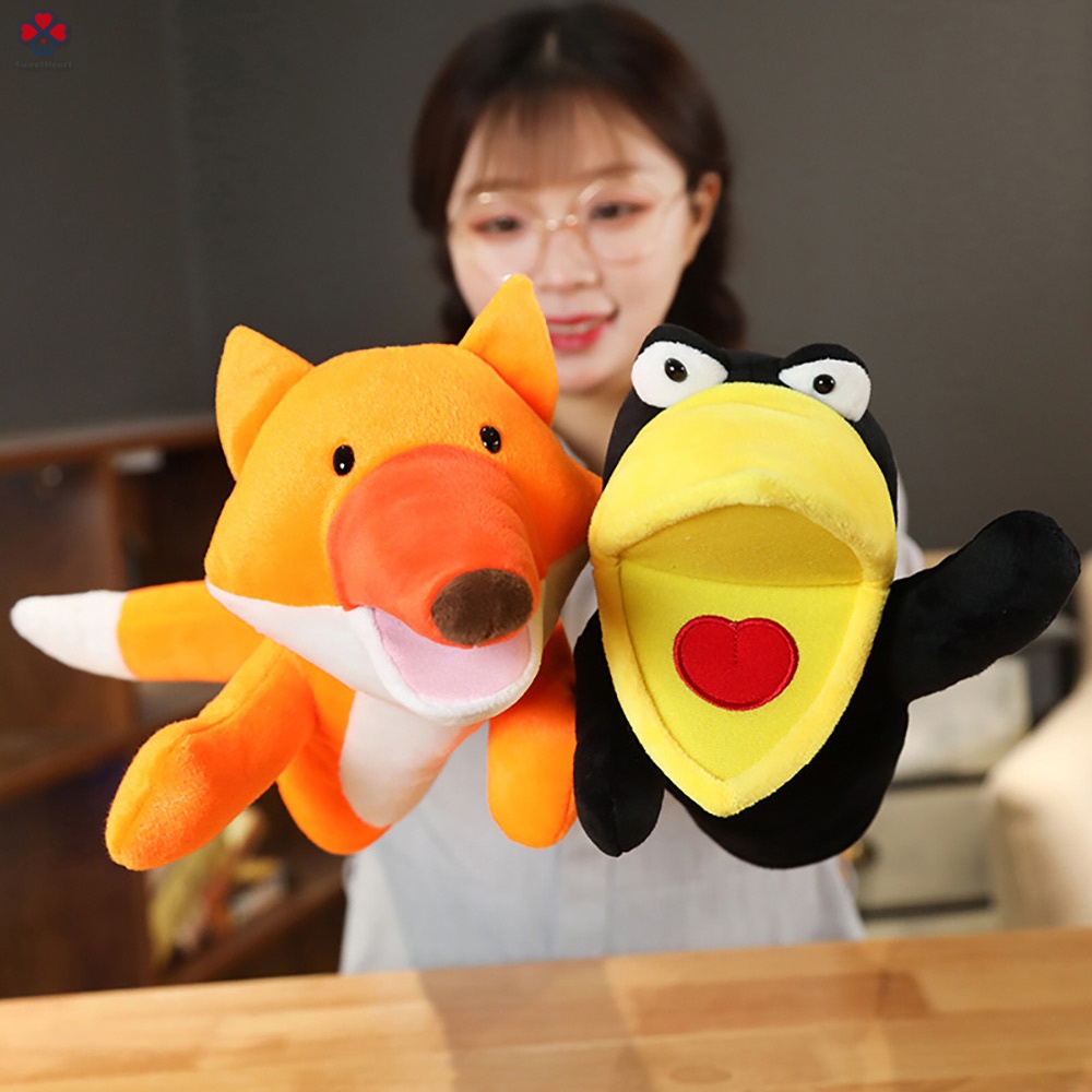 Con Rối Đeo Tay Nhồi Bông Hình Động Vật Dễ Thương Cho Bé
