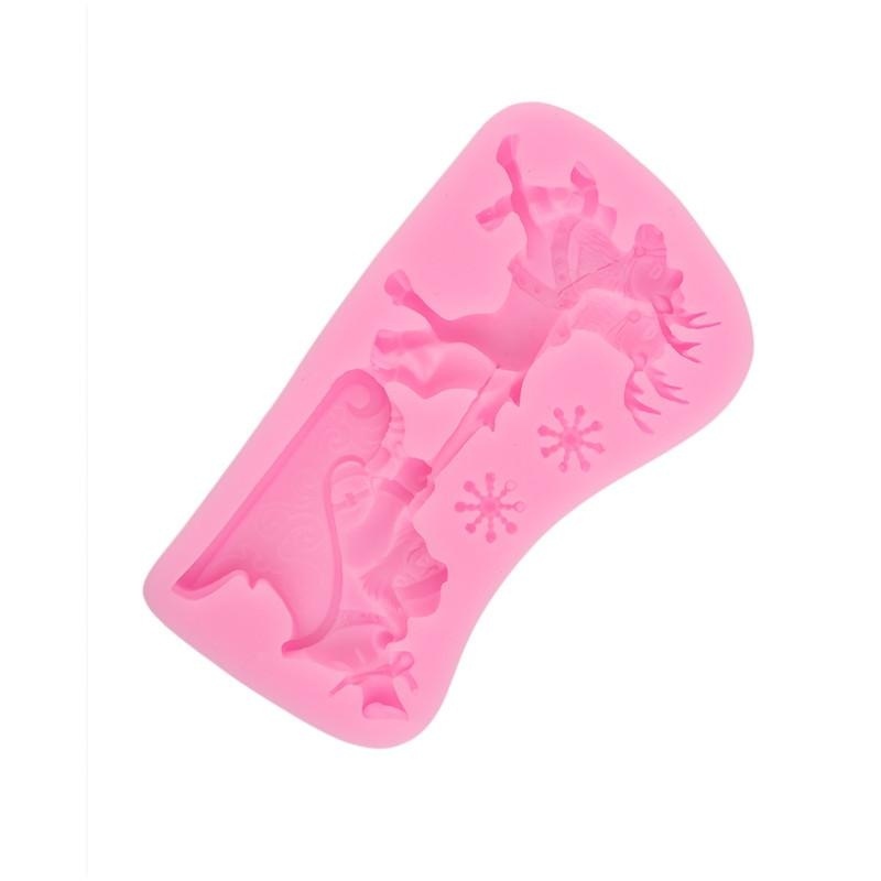 Khuôn Silicone Làm Bánh 6vn DIY Hình Ông Già Noel Xinh Xắn