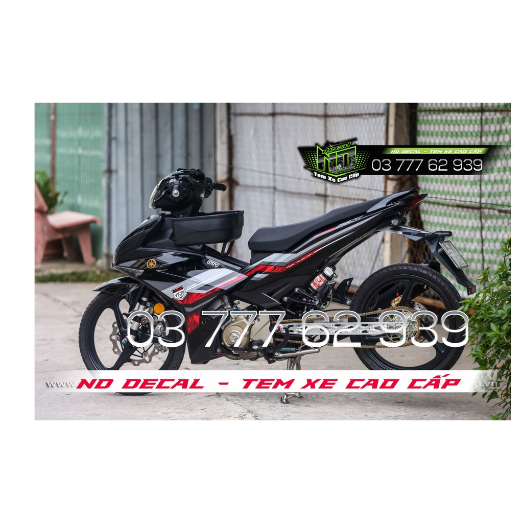 TEM Y15 ZR 2022 cho Exciter 150 đỏ đen - TEM RỜI - KHÔNG BAY MÀU - CHUẨN FORM