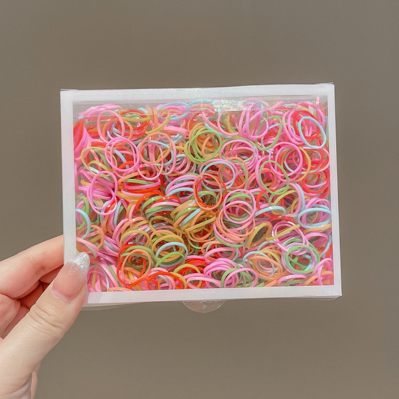 Dây Thun Cột Tóc Nhiều Màu Dùng Một Lần Không Gây Đau Thời Trang Cho Bé