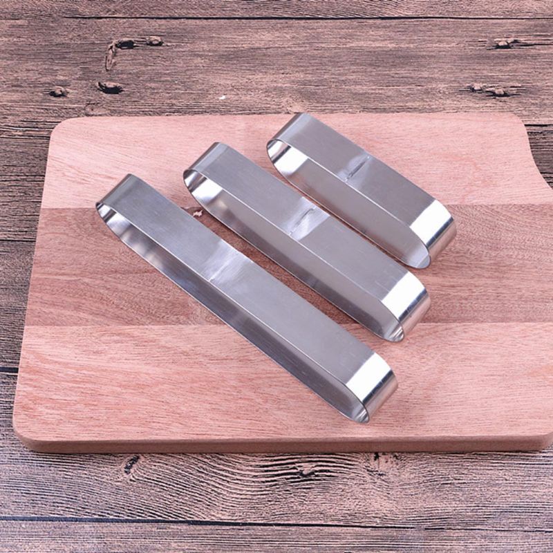 Aoto Khuôn Cắt Bánh Mousse Hình Chữ Nhật Mini Bằng Thép Không Gỉ