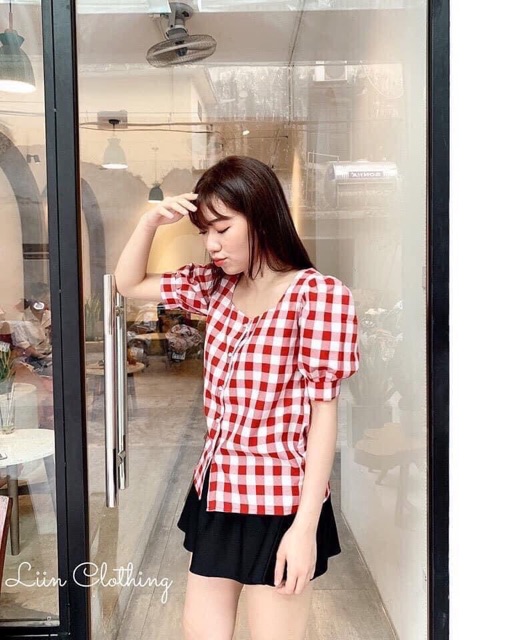 Sơ mi kẻ đỏ caro