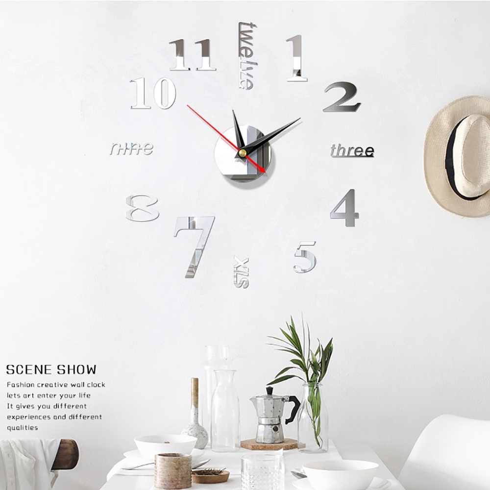 Đồng hồ dán tường trang trí phong cách đơn giản sáng tạo