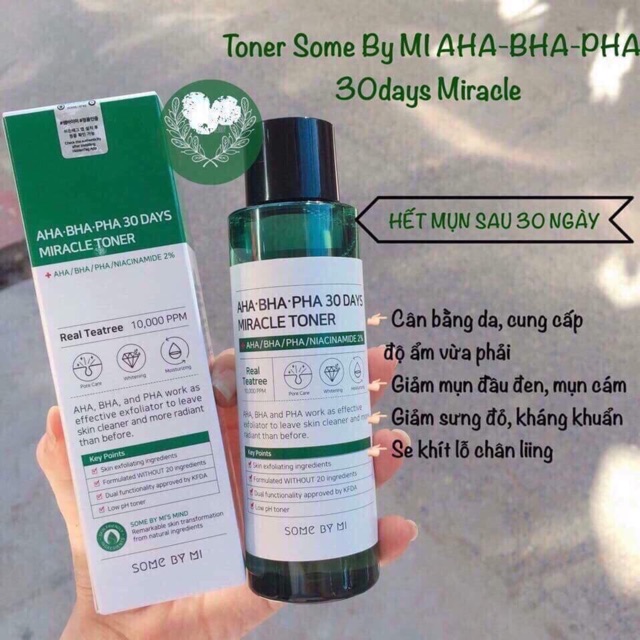 Nước Hoa Hồng "Thần Kỳ" Some By Mi AHA-BHA-PHA 30 Days Miracle Toner [Trị Sạch Mụn Chỉ Trong 30 Ngày]