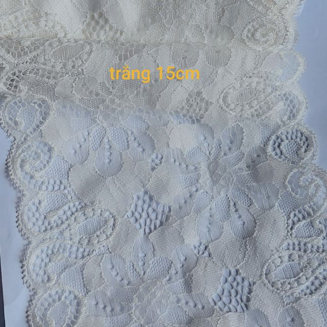 ren bản 15cm may đồ lót , ren co giãn may đồ lót