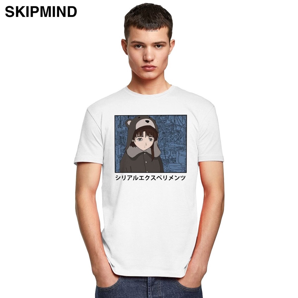 Áo Thun Tay Ngắn Size Lớn Hình Anime Serial Experiments Lain Cho Nam Và Nữ Iw Sakura Girl Sci Fi