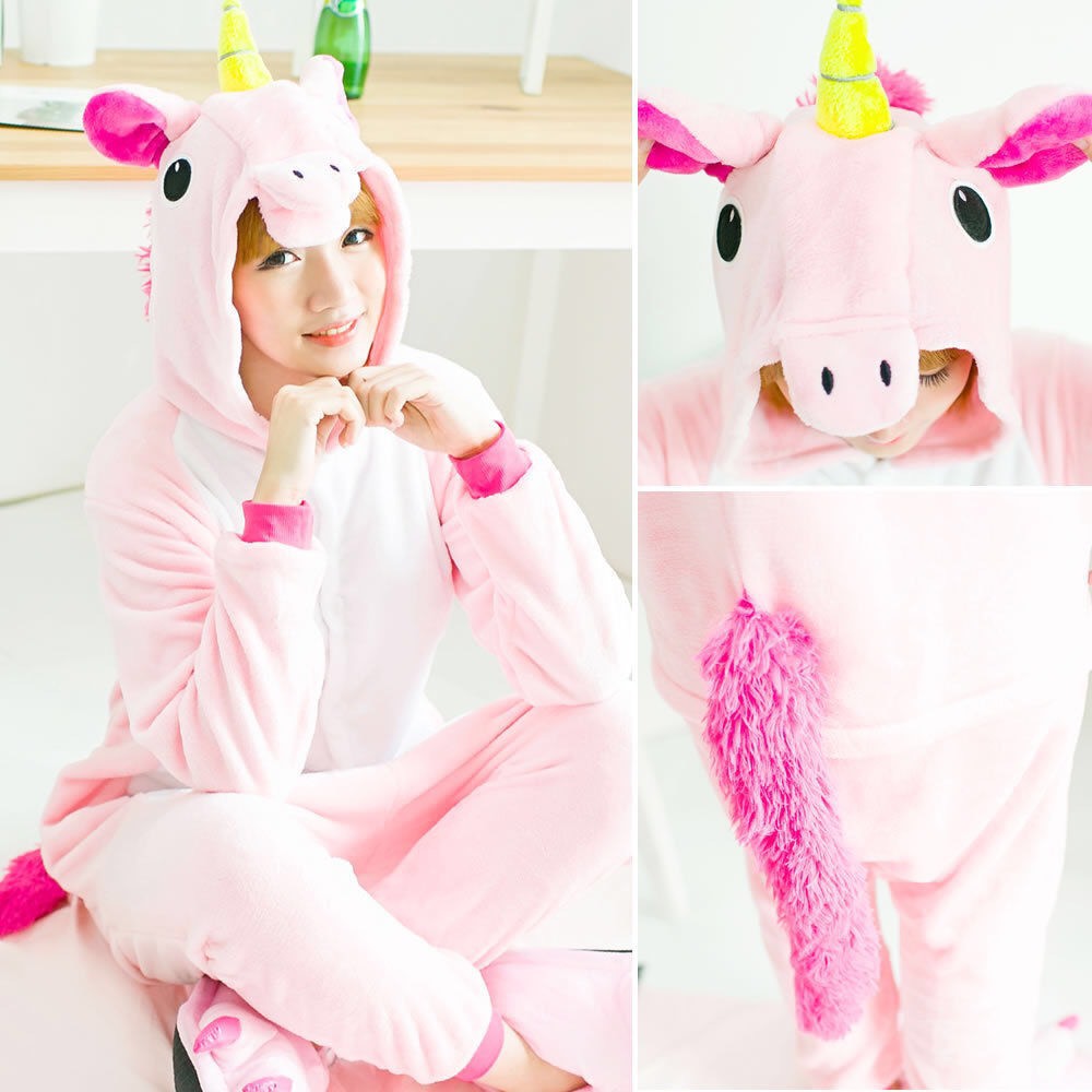 Bộ Đồ Thú Unicorn Pink Người Lớn    Bộ Đồ Thú Kỳ Lân Hồng Người Lớn   Bộ Đồ Unicorn Pink