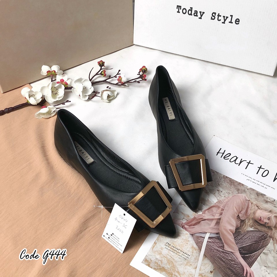 Giày búp bê mũi nhọn Today Style da mềm G444