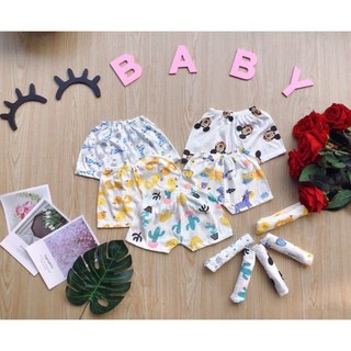 Quần đùi cotton giấy thoáng mát cho bé