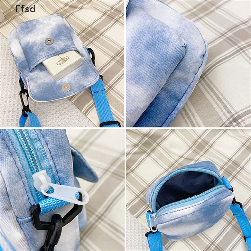{Ffsd} Túi Đeo Chéo Canvas Nhuộm Màu Thời Trang Thường Ngày Nhỏ Nhắn Dành Cho Nữ * Hot