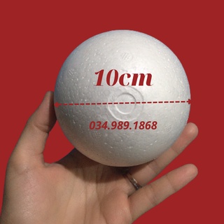 Quả cầu xốp đường kính 10 cm dùng làm lõi bó hoa cho cô dâu cầm tay, làm trái trâu trang trí cây thông noel