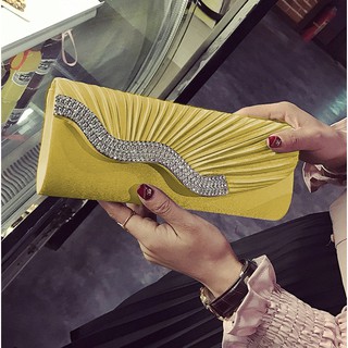 Ví clutch s dự tiệc - màu vàng