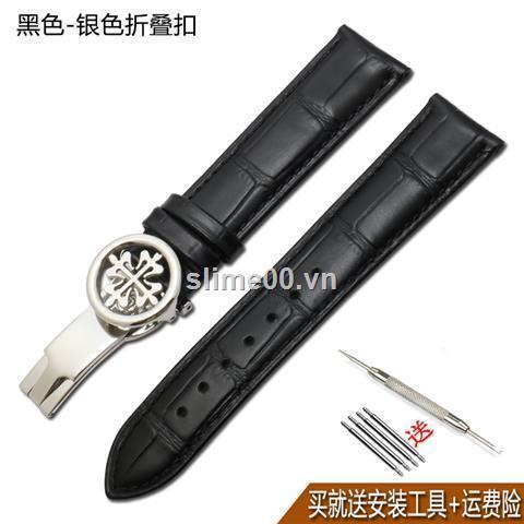 PATEK PHILIPPE Dây đồng hồ đeo tay bằng da cá sấu PP 19 20 22