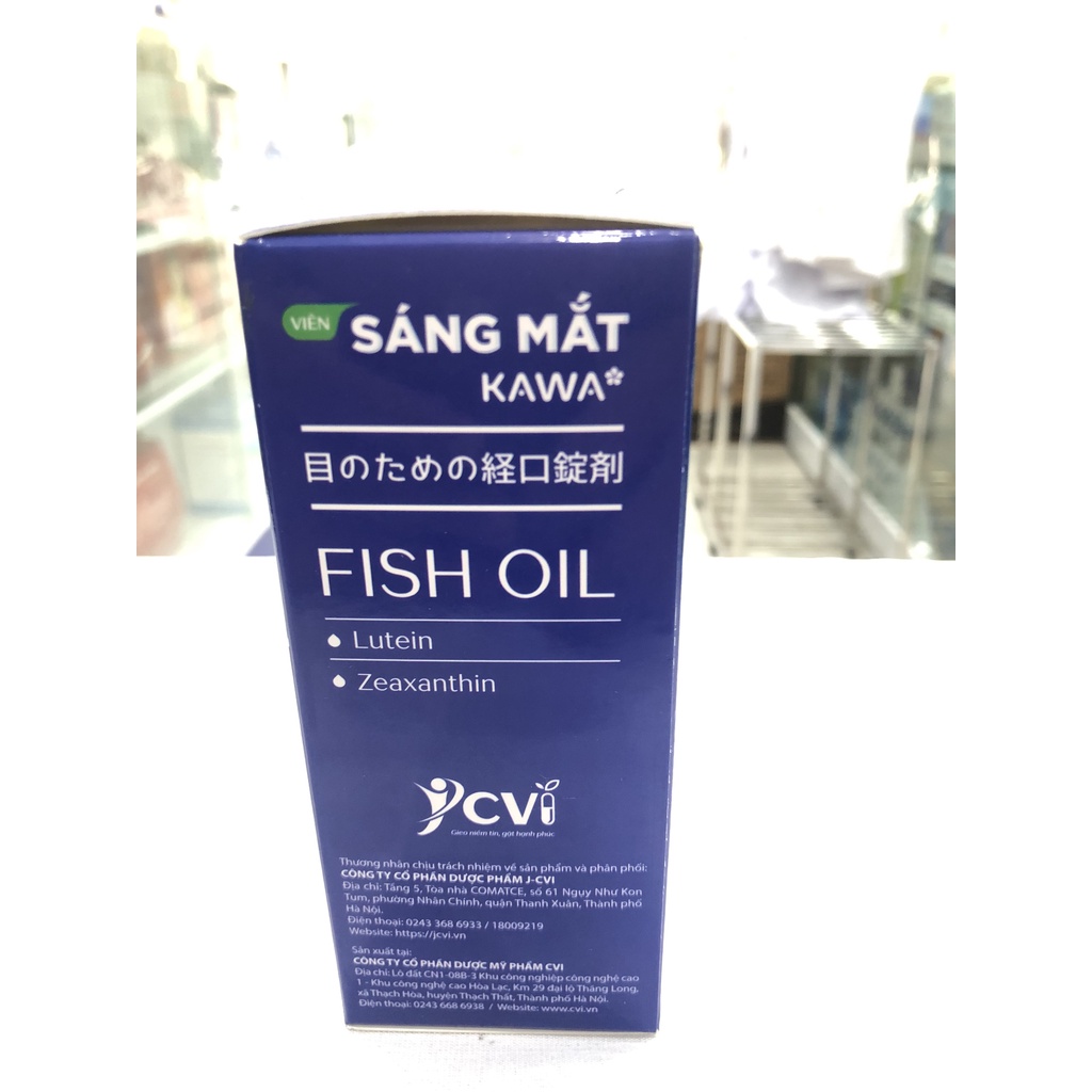 Viên Sáng Mắt Kawa Bổ sung dưỡng chất cho mắt giúp cải thiện thị lực , Giảm nhức mỏi mắt , khô mắt.