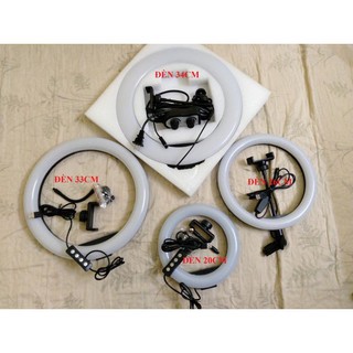 [Hàng Loại1] Đèn LiveStream Bán Hàng, 20cm 26cm 34cm 45cm Tặng Kèm Chân 2,1m & Kẹp Điện Thoại_ TRumphukien
