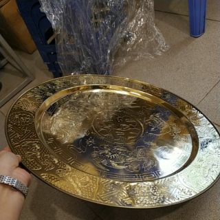 Mâm đồng trạm thủ công