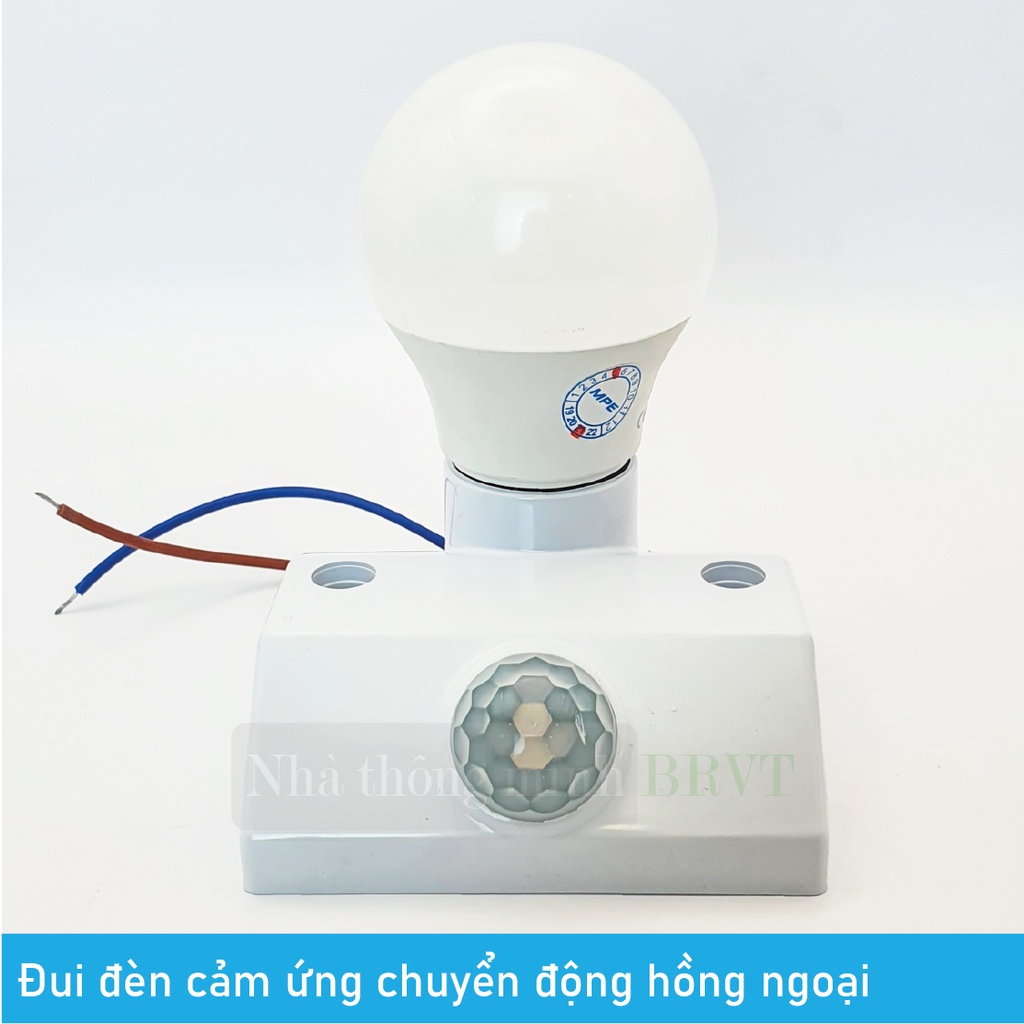 Đui đèn cảm ứng chuyển động hồng ngoại tự động bật đèn khi có người