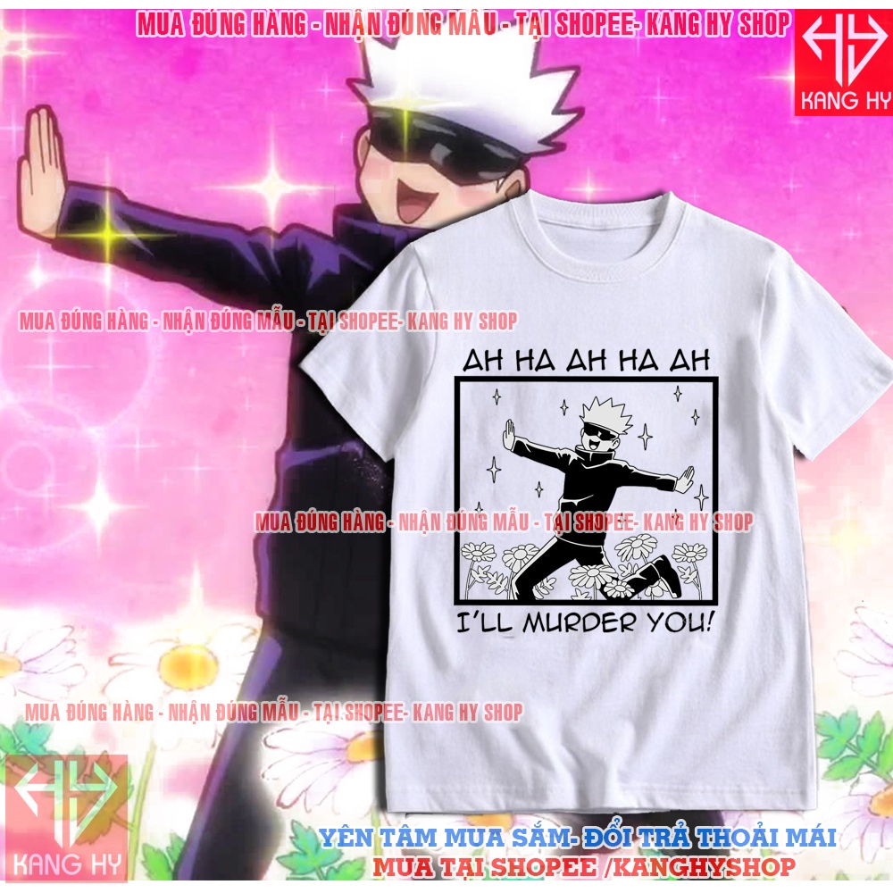Áo thun Jujutsu Kaisen Gojo Satoru Chibi (Black) ngắn tay Cute F243