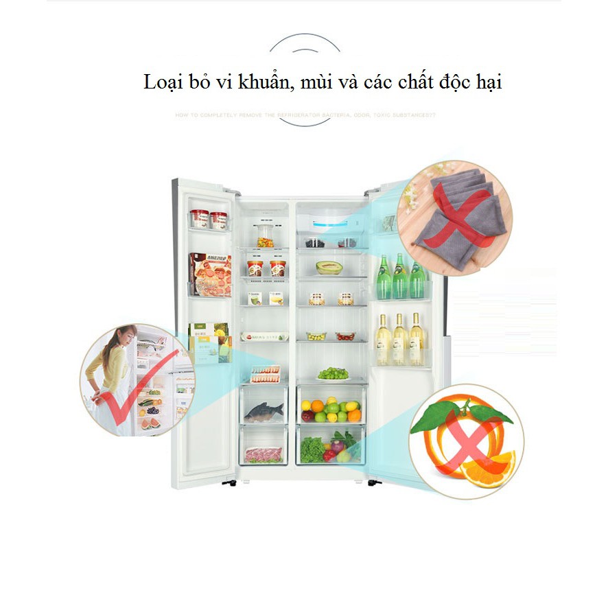 Máy Khử Mùi Oxi Hóa 2 Cổng Sạc Usb Cho Tủ Lạnh / Xe Hơi / Tủ Quần Áo