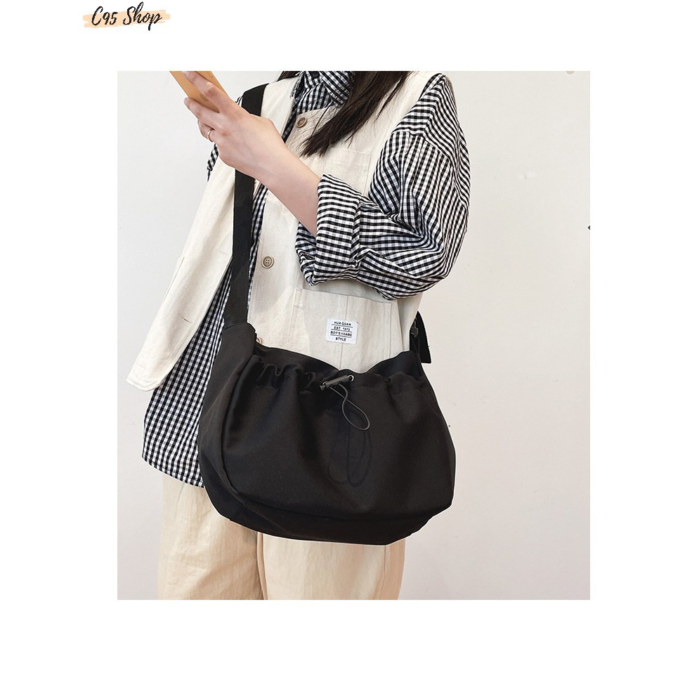 Túi tote đeo chéo nam nữ unisex ulazzang vải canvas chống nước, T019