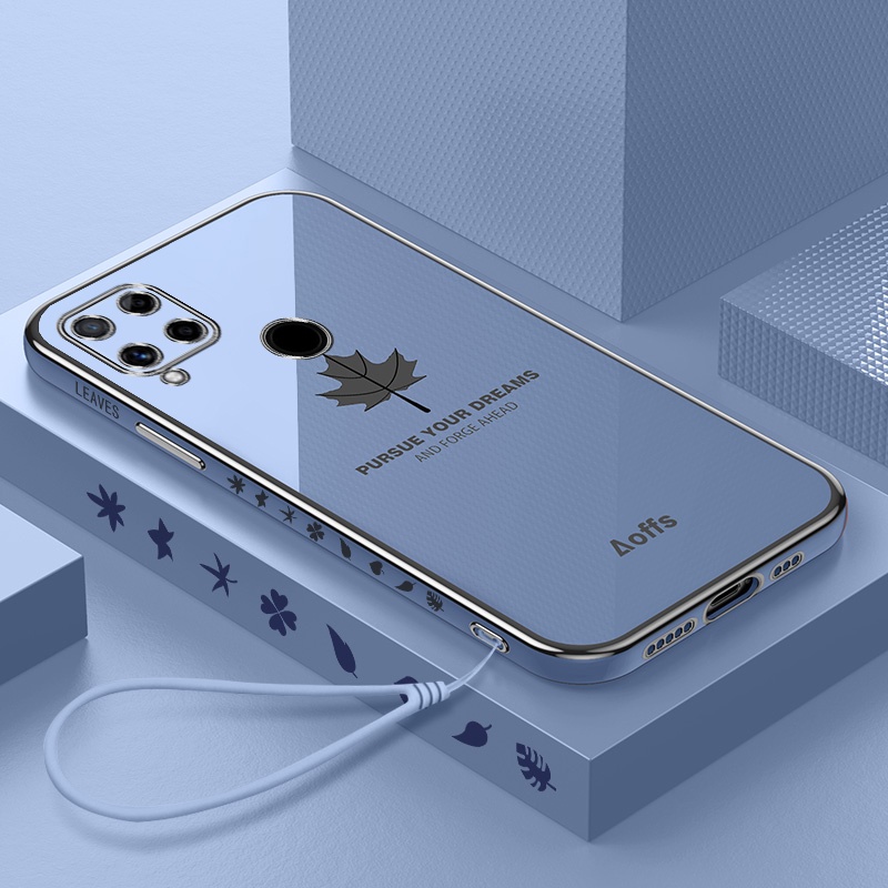 Ốp lưng Realme C15 Ốp Điện Thoại Họa Tiết Lá Phong Cho Realme C12 C35 8i 8 pro 9 pro 9i 5 5i 6i C3 C21Y C25Y C20 C11 2021 FY
