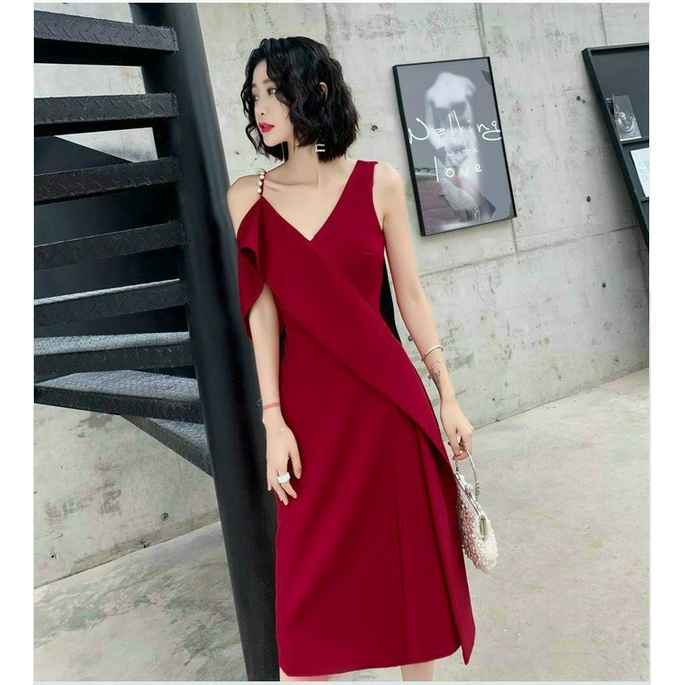 ĐẦM SUÔNG NỮ CHẤT COTTON LẠNH PHỐI VẠT CỰC HOT TINH TẾ