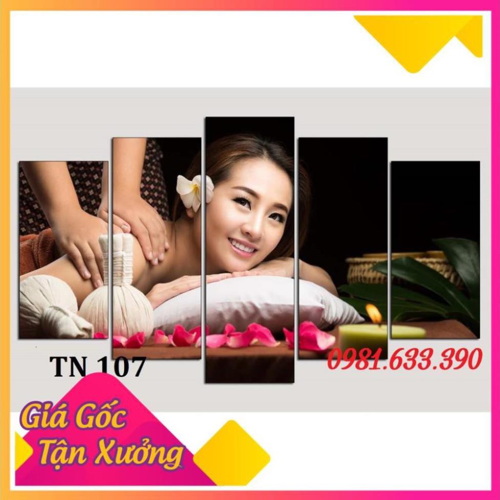 [TRANH SPA GIÁ XƯỞNG]BỘ TRANH SPA 5 TẤM 80-120CM, MIỄN PHÍ THIẾT KẾ, TẶNG KÈM BĂNG DÍNH