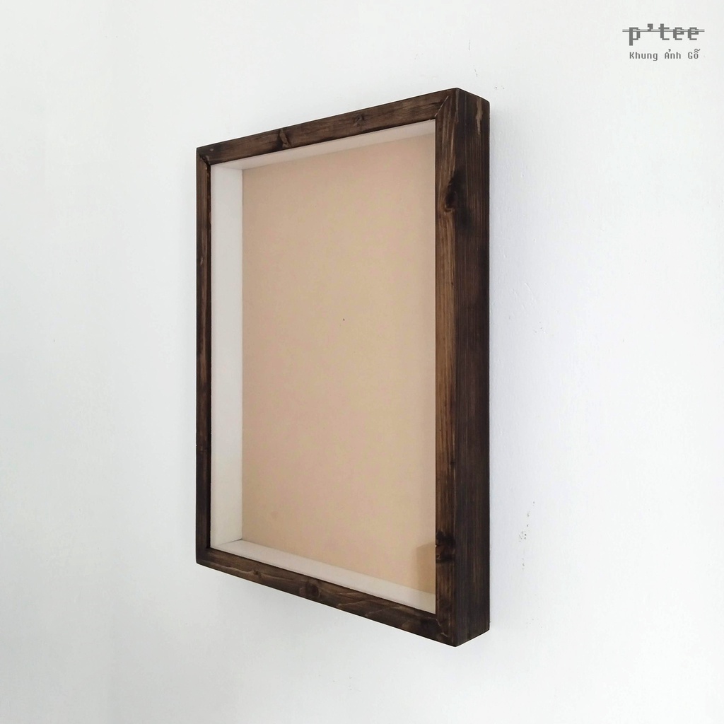 Khung ảnh hộp 30x40 cm B2 Dày 5cm - Khung hình gỗ thông mặt kính trang trí 3D tiêu bản handmade Woodframe By P'Tee