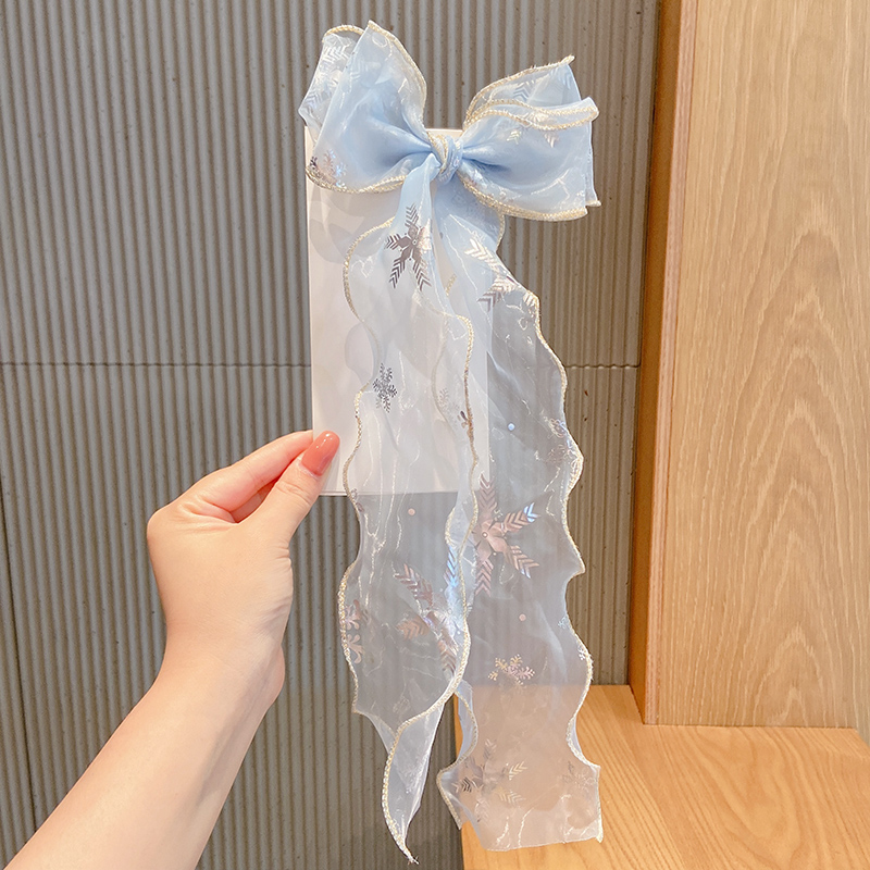 Thời trang trẻ em Bowknot Ruy băng lưới Sợi tóc Kẹp tóc Dây cao su Phụ kiện Tóc Tinh tế Quà tặng