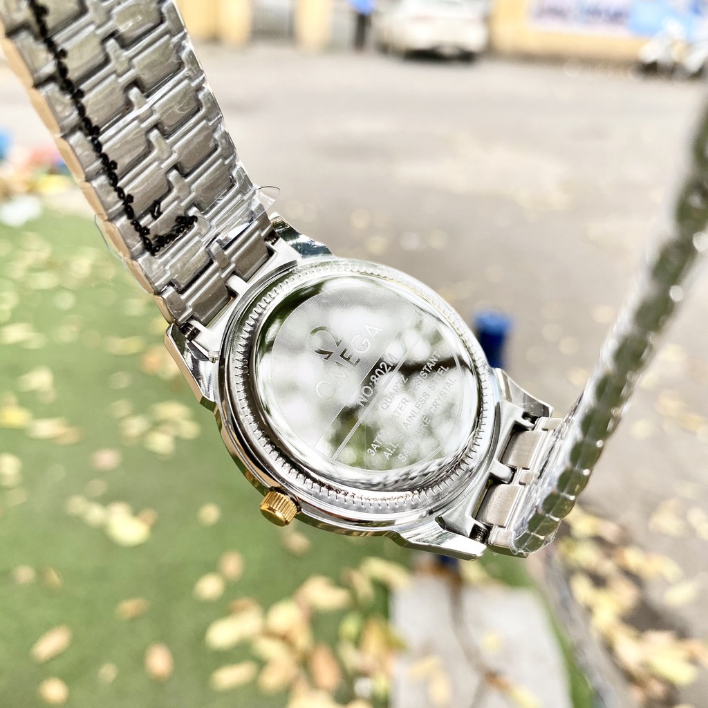 Đồng Hồ Nam Omega OM037 Dây Thép Khung Thép Chống Xước, Chống Nước - TẶNG 1 Vòng tỳ Hưu + 1 pin AG4