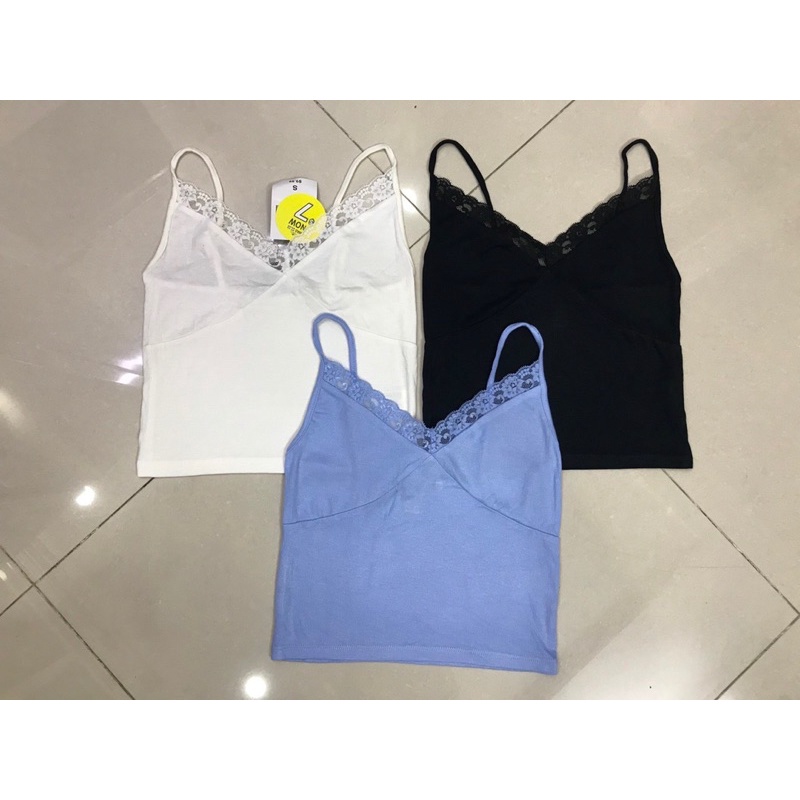 Áo thun gân phối ren F.21 dư xịn