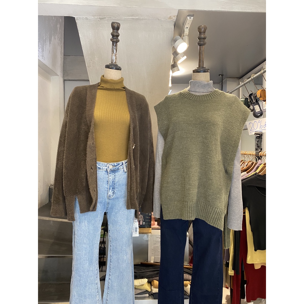 119588 - 2220368021 áo cardigan cổ tim 3 khuy, lông dày | BigBuy360 - bigbuy360.vn