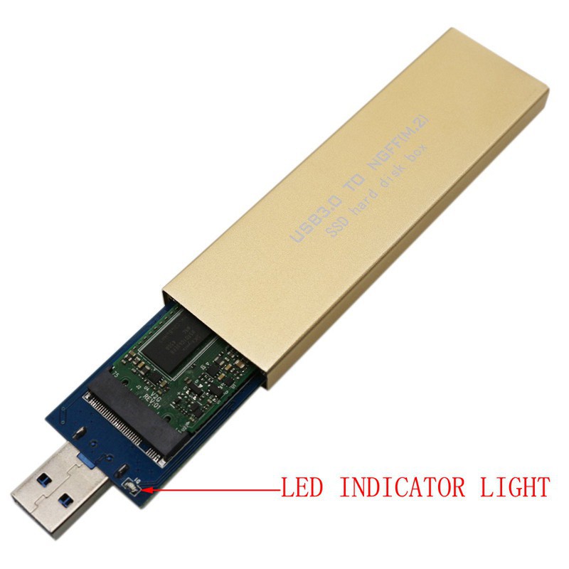 USB3.0 TO M.2 NGFF SSD 42mm Aluminium / 30mm 22 Enclosure