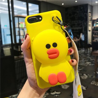 [ IPHONE] Ốp Silicon Ví - Kèm Dây Đeo - N007