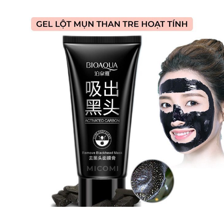 Gel lột mụn đầu đen BIOAQUA 60g Than Tre Mặt nạ lột mụn cám hiệu quả an toàn tại nhà | BigBuy360 - bigbuy360.vn