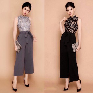 Jump dài áo ren cột eo sát nách cao cấp