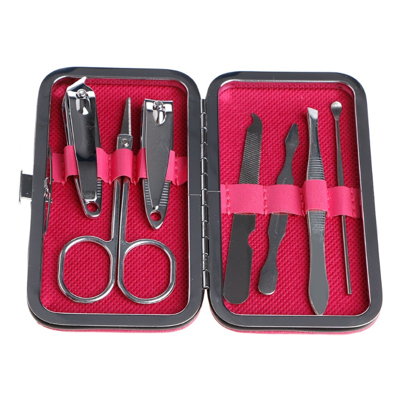 Set 7 Dụng Cụ Làm Móng Bằng Thép Không Gỉ Kèm Hộp Đựng Tiện Lợi