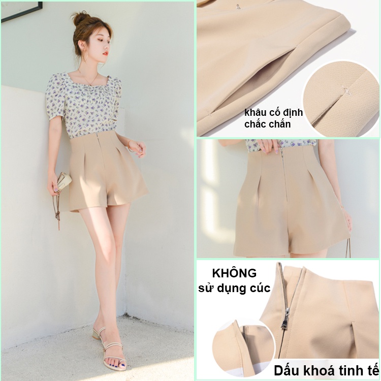 Quần đùi nữ , quần short cạp cao