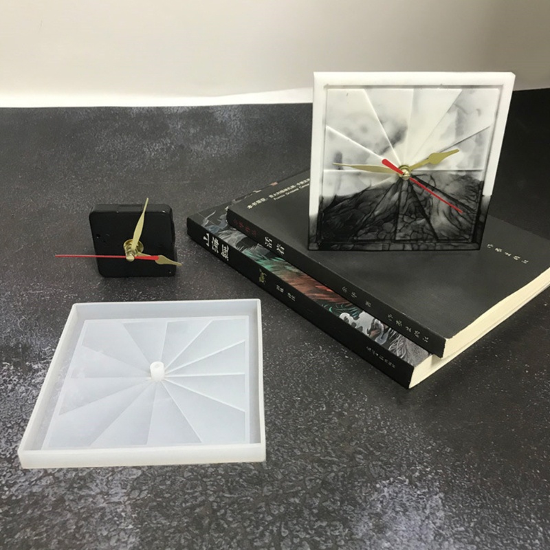 Khuôn Silicone Làm Đồng Hồ Treo Tường Hình Cối Xay Gió