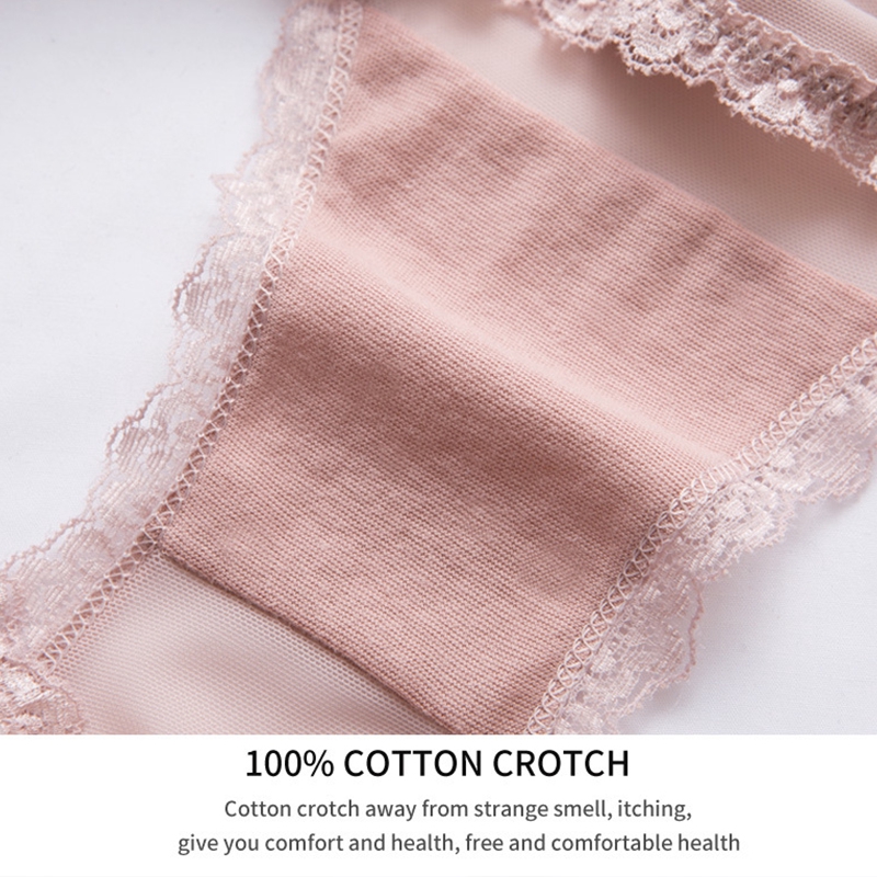 Quần lót phối ren xuyên thấu có dây cột vải mỏng gợi cảm dành cho bạn nữ | BigBuy360 - bigbuy360.vn