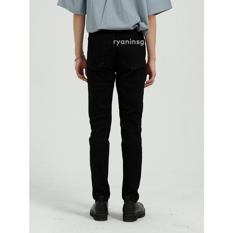 A202 ĐEN - QUẦN JEANS NAM SKINNY ỐNG CÔN ỐNG ĐỨNG MÀU ĐEN RYAN PHÙ HỢP ĐI LÀM ĐI HỌC