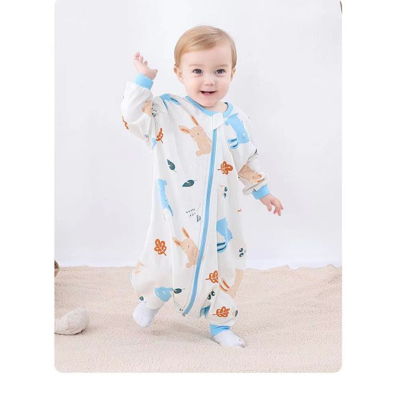 Ninikids:CHỌN MẪU Túi ngủ cotton vải CAO CẤP cho bé, túi ngủ 4 mùa, túi ngủ chống đạp chăn, bộ ngủ cho bé