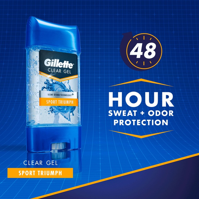 Gel khử mùi Gillette Clear Gel Sport triumph 107g